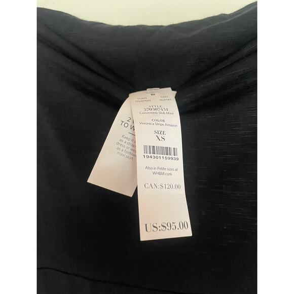 WHITE HOUSE BLACK MARKET Convertible Slub Max DRESS OR SKIRT Size XS NWT - Picture 3 of 6